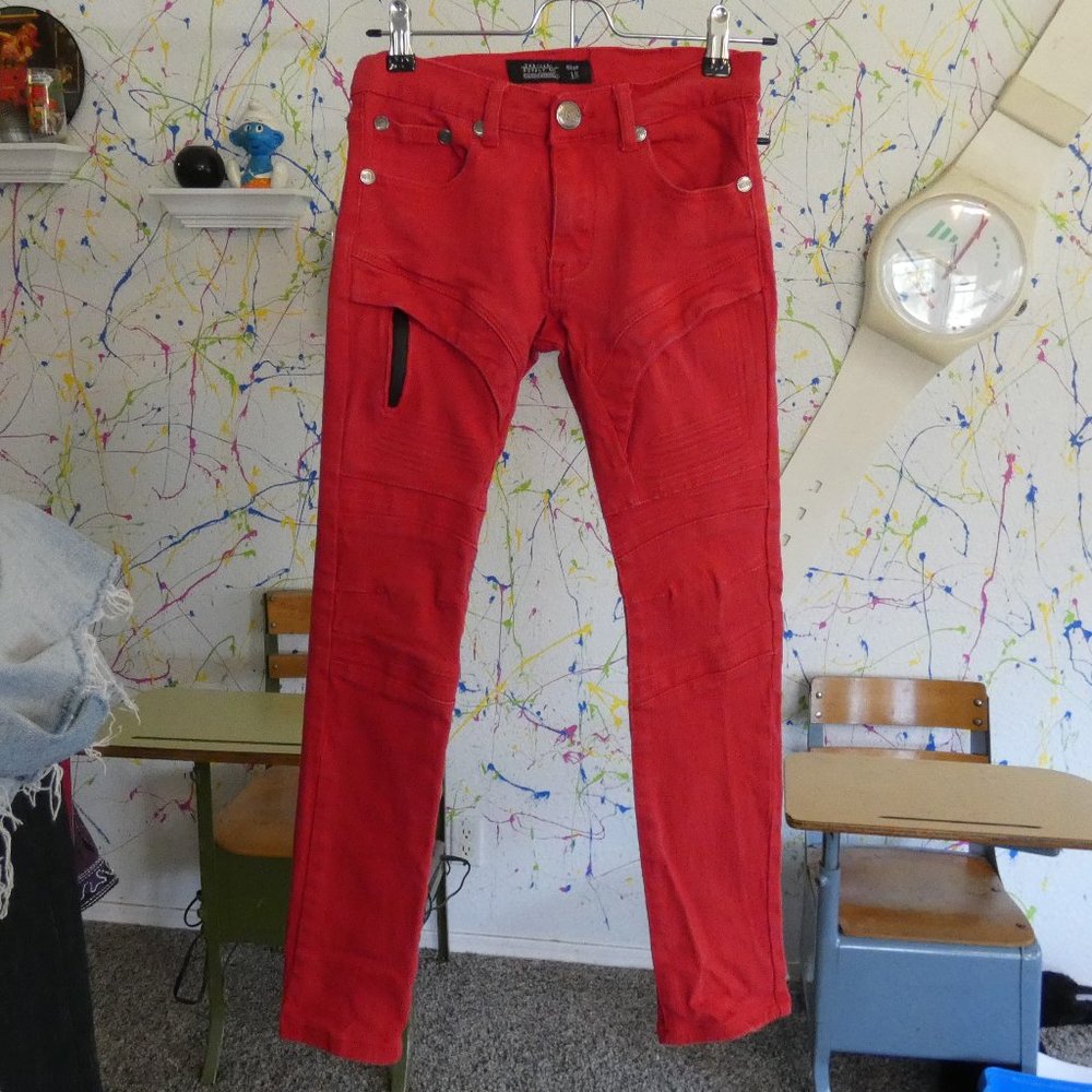 Red Jeans Denim Pants Size 18